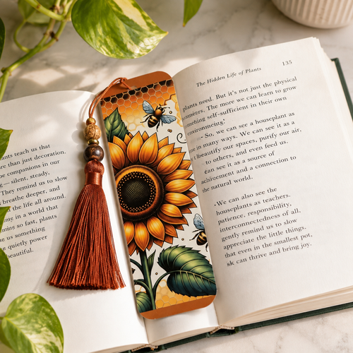 Bee Happy – Botanical Bookmark
