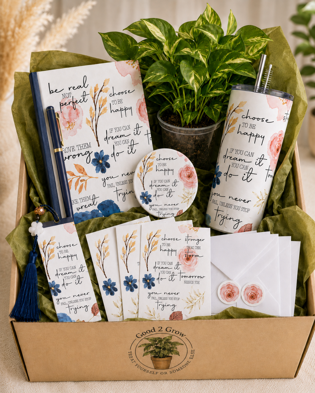 Choose Happy Plant Lover Bundle Box / Tumbler