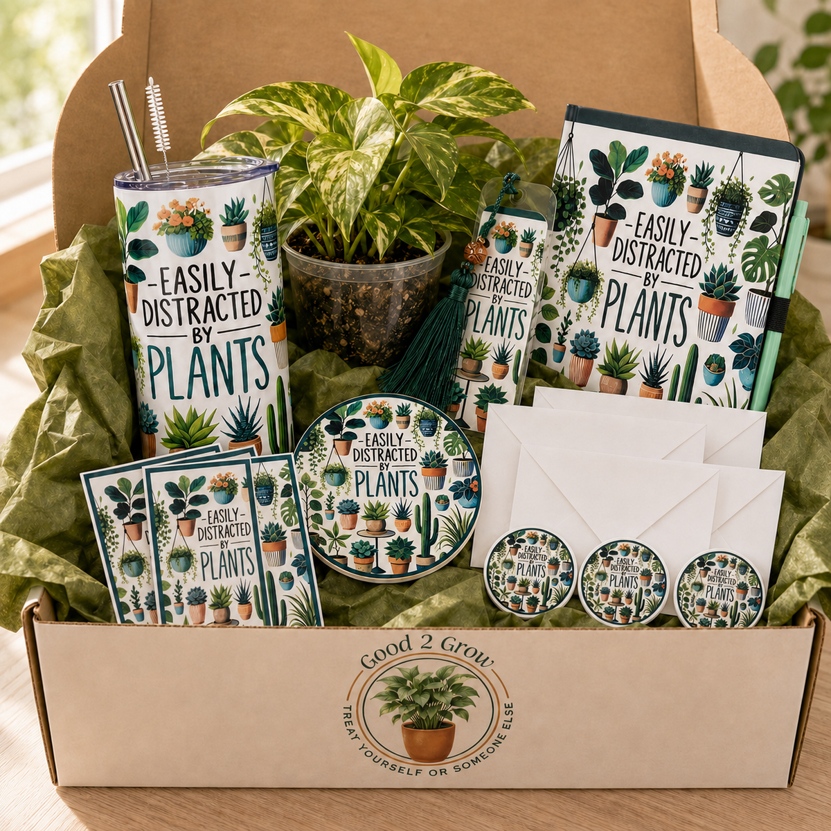 Easily Distracted by Plants Tumbler Bundle Box / Tumbler