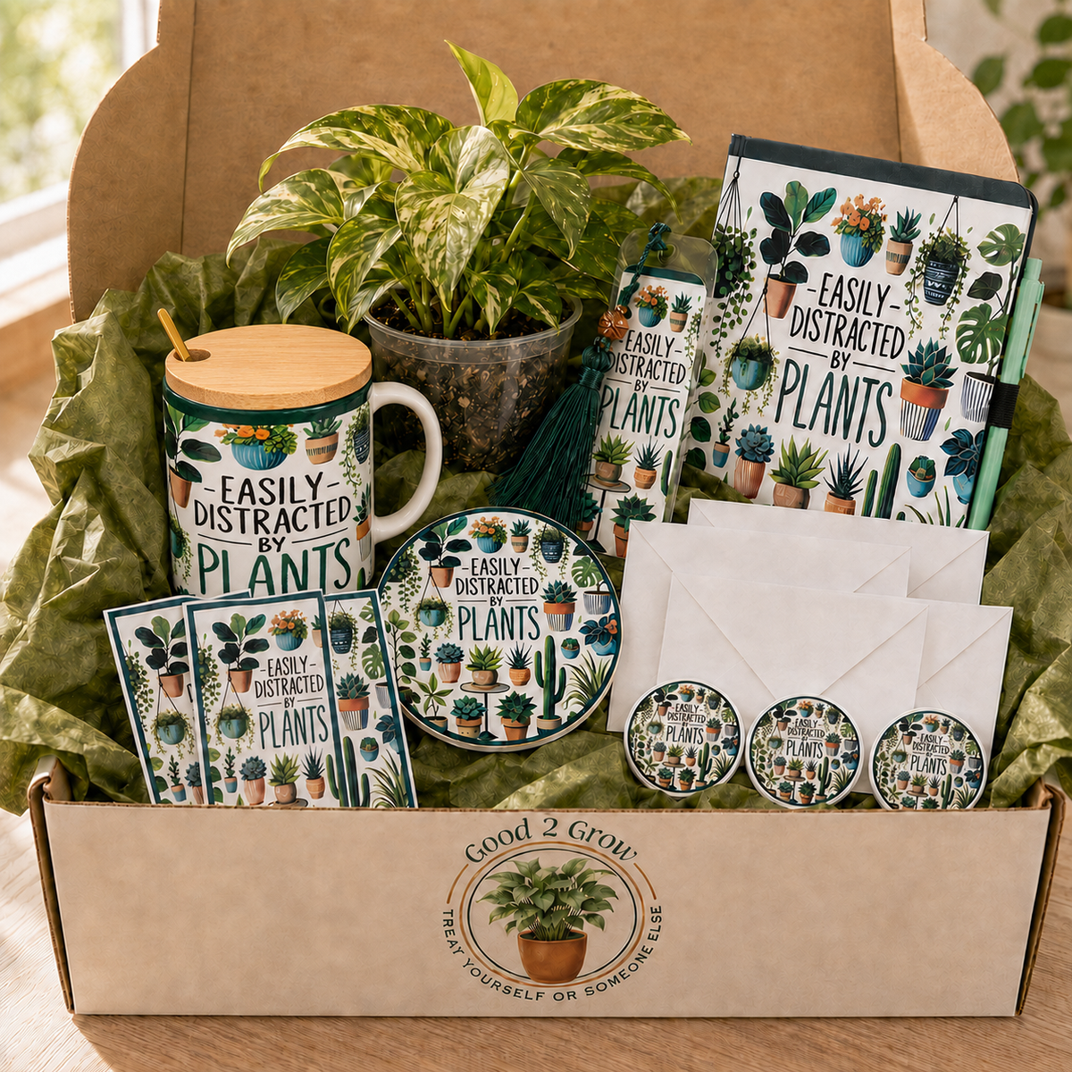 Easily Distracted by Plants Mug Bundle Box