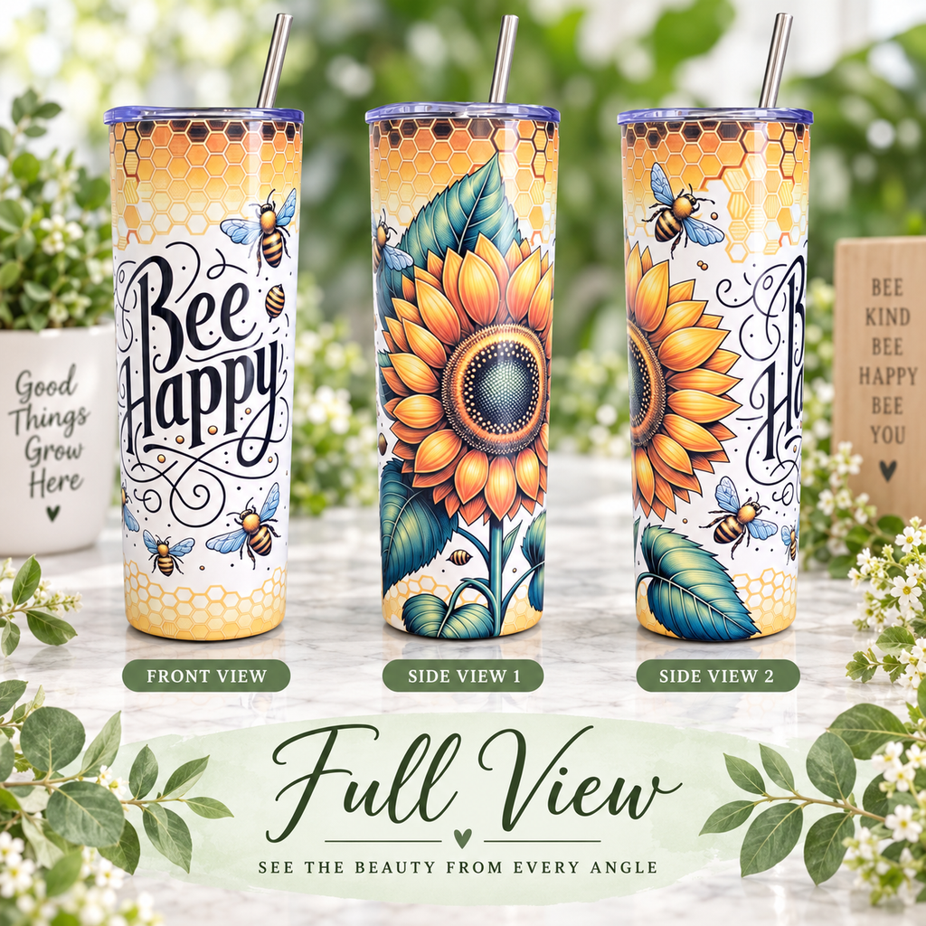 Bee Happy Tumbler