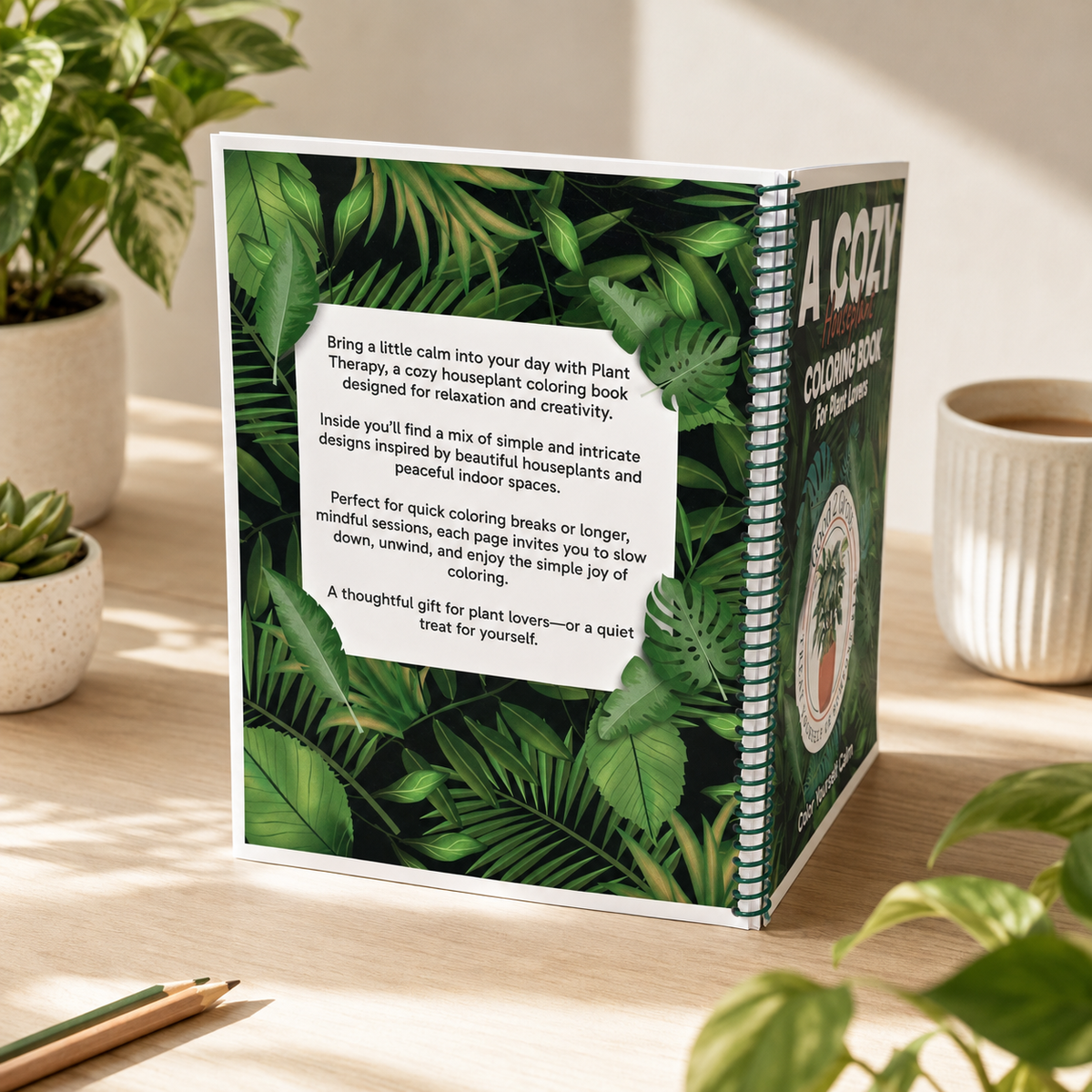🖍️ ✏️Plant Lovers - "A Cozy Houseplant Coloring Book"