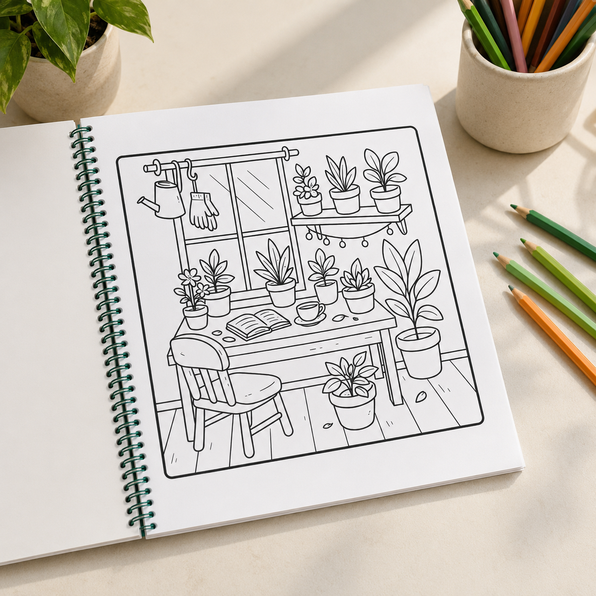 🖍️ ✏️Plant Lovers - "A Cozy Houseplant Coloring Book"