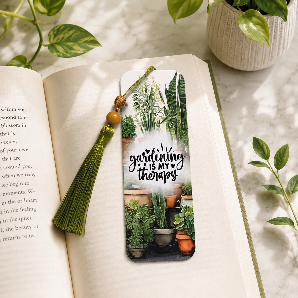 Gardening Is My Therapy –  Bookmark